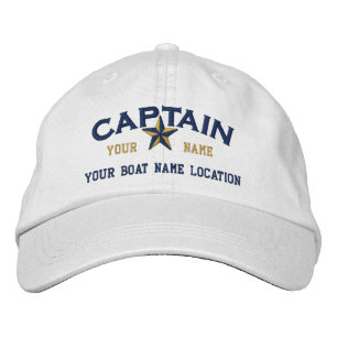 Personlig CAPTAIN Star Boll Cap Embroidery Broderad Keps