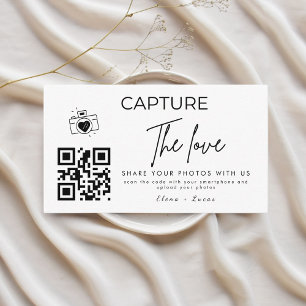 Personlig Capture The Love Bröllops Qr Kod Tilläggskort