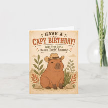 Personlig Capybara Cowboy Rolig Födelsedagsgratula