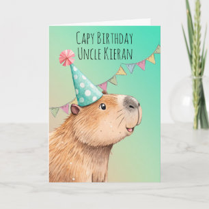 Personlig Capybara Födelsedagskort Kort