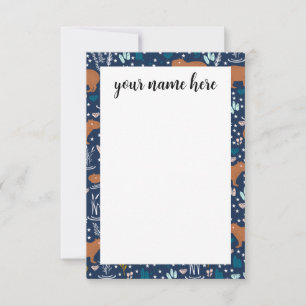 Personlig Capybara Notecards Tack Kort