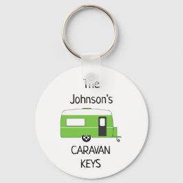 Personlig Caravan Nycklar namn Keychain Nyckelring