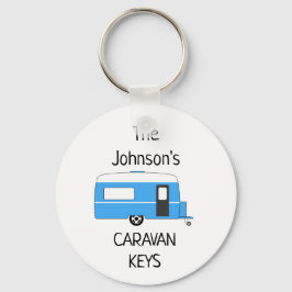 Personlig Caravan Nycklar namn Keychain Nyckelring