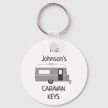 Personlig Caravan Nycklar namn Keychain