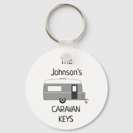 Personlig Caravan Nycklar namn Keychain Nyckelring