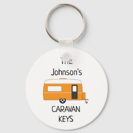 Personlig Caravan Nycklar namn Keychain Nyckelring