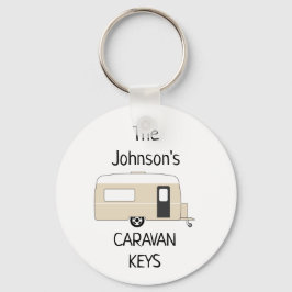 Personlig Caravan Nycklar namn Keychain Nyckelring