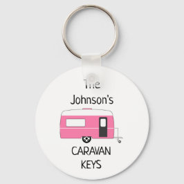 Personlig Caravan Nycklar namn Keychain Nyckelring