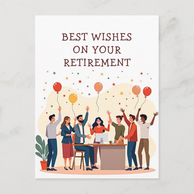 Personlig Card - Farewell-kolleger Vykort (Framsida)