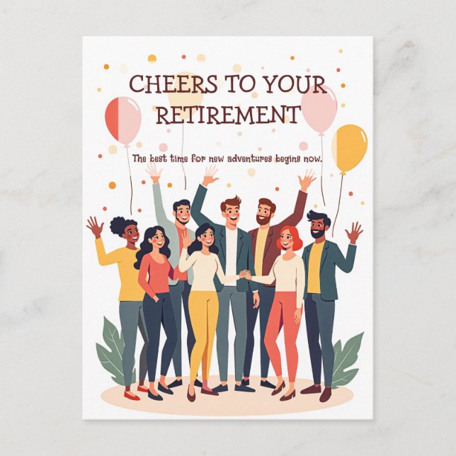 Personlig Card - Farewell-kolleger Vykort (Framsida)