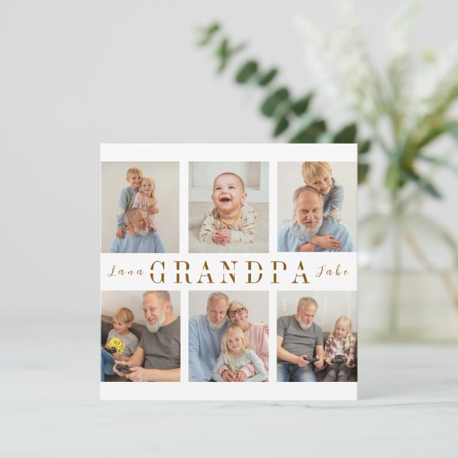 Personlig Card Grandpa Bilder (Stående Fram)