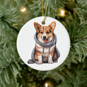 Personlig Cardigan Welsh Corgi Hund Julgransprydnad Keramik
