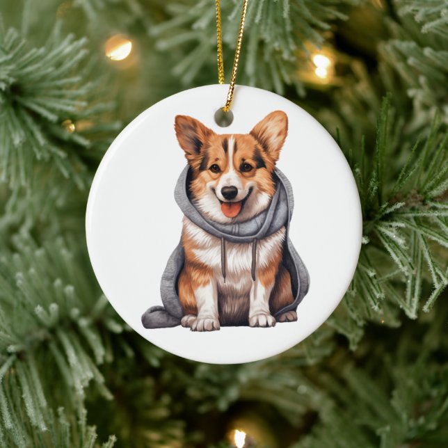 Personlig Cardigan Welsh Corgi Hund Julgransprydnad Keramik (Träd)