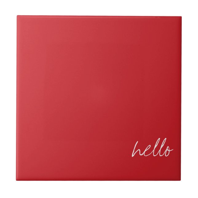 Personlig Cardinal Red Kakelplatta (Framsidan)