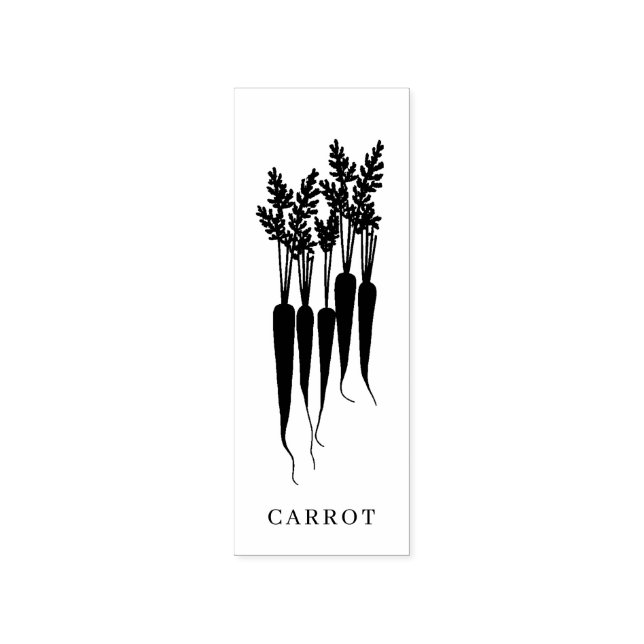 Personlig Carrots Vegetarian Vegan Stämpel (Tryck)