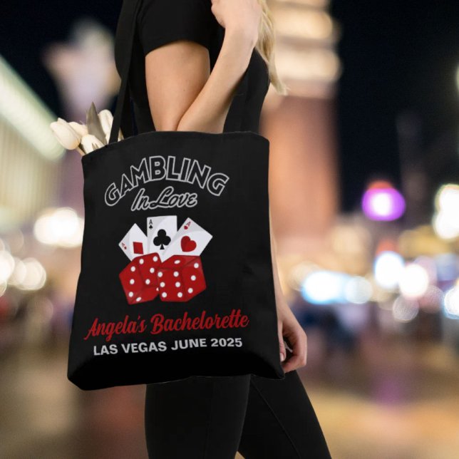 Personlig Casino Las Vegas Bachelorette Party Tygkasse (Personalized Casino Las Vegas Bachelorette Party Tote Bag)