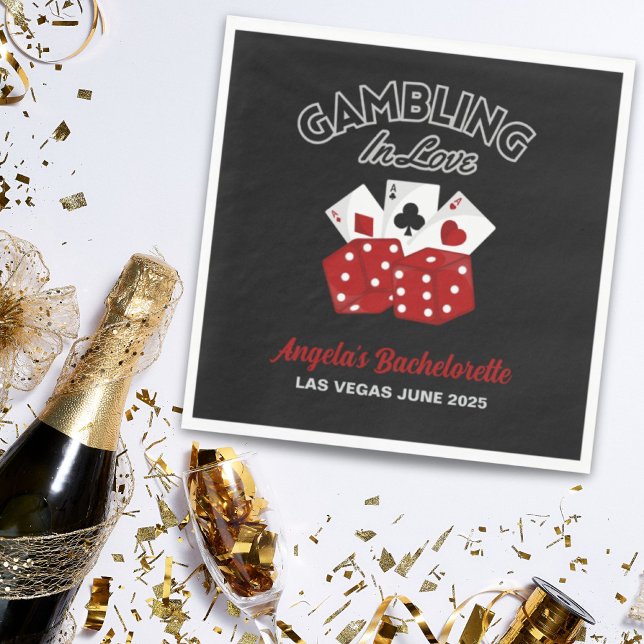 Personlig Casino Las Vegas Systerfest </s> or alte Pappersservett (Personalized Casino Las Vegas Bachelorette Party Napkins)
