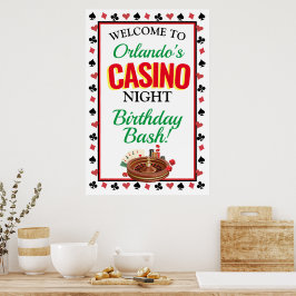 Personlig Casino Natt Poster