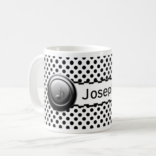 Personlig Cassette Player Kaffemugg (Framsida vänster)