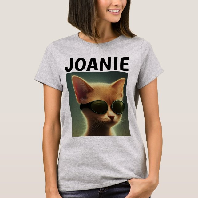PERSONLIG CAT ANPASSNINGSBAR GIRLS T-SHIRTS (Framsida)