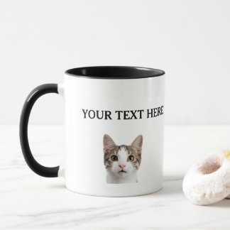 Personlig Cat Ansikte Djurälskare Owner Mugg
