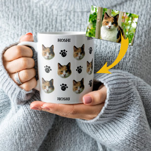 Personlig Cat Ansikte Photo Kaffemugg