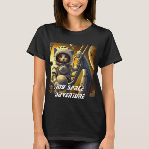 Personlig Cat Astronaut Illustration T-Shirt