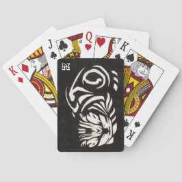 Personlig Cat Black and White Rand Casinokort