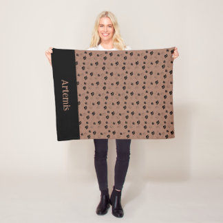 Personlig Cat Blanket Tassar Namn Mocha Mousse Fleecefilt