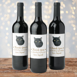Personlig Cat Bröllop Vinflaska Etikett
