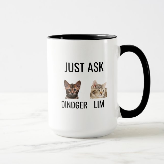 Personlig Cat Dad-mugg, Present till Cat Dad, Katt Mugg (Höger)