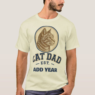 Personlig Cat Dad Varsity-tröja T Shirt