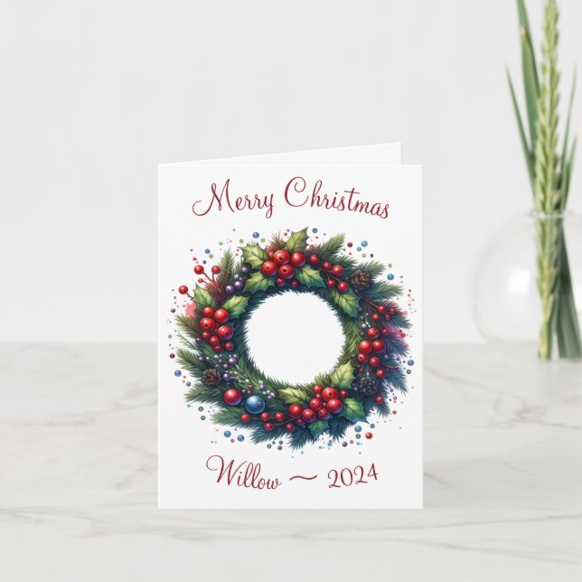 Personlig Cat God jul Greeting Card Kort (Framsida)