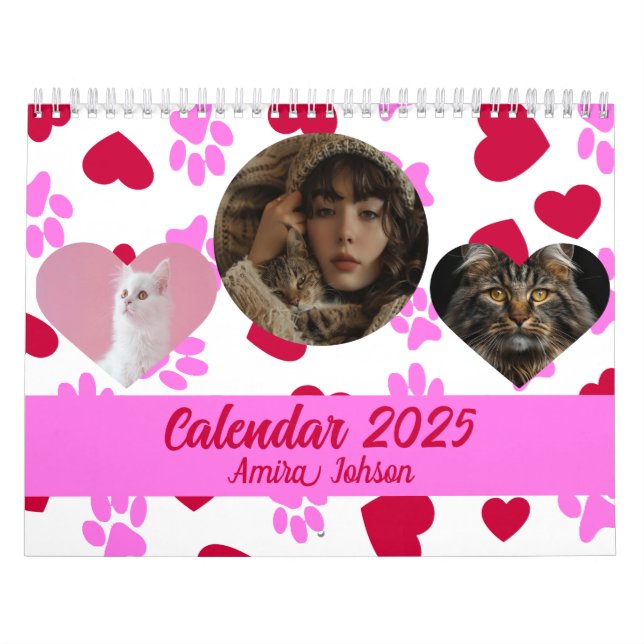 Personlig Cat Lover Calendar 2025 Kalender (Omslag)