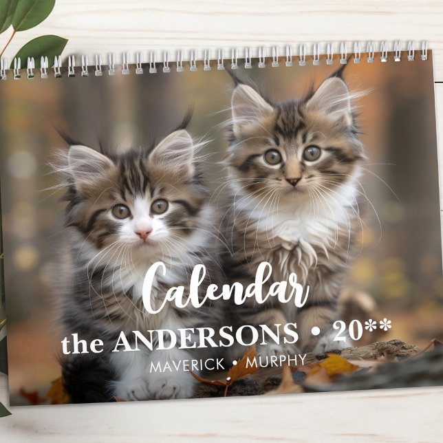 Personlig Cat Lover Family Anpassningsbar Foton 20 Kalender (Skapare uppladdad)