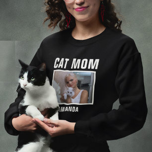 Personlig Cat Mamma Anpassningsbar Photo T Shirt