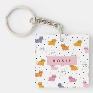 Personlig Cat Mönster med Polka dots