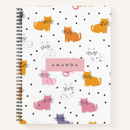Personlig Cat Mönster med Polka dots