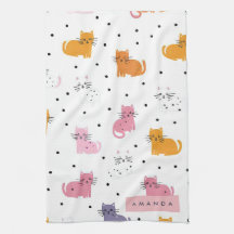 Personlig Cat Mönster med Polka dots