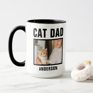 Personlig Cat Pappa Anpassningsbar Photo Mugg