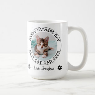 Personlig Cat Pappa Fars dag Pet Photo Kaffemugg