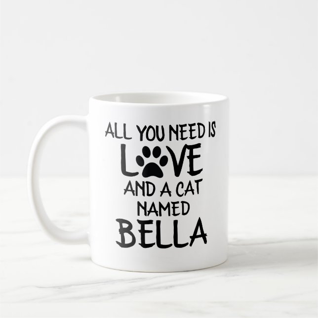 Personlig Cat Parent Mamma Pappa Gift Kaffemugg (Vänster)