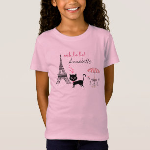 Personlig Cat Paris T-Shirt