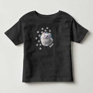 Personlig Cat Photo and Namn Småbarn T-Shirt