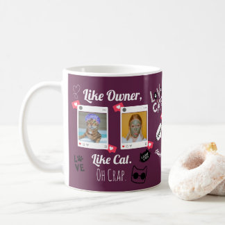 Personlig Cat Photo Coffee Mugg | Anpassningsbar P