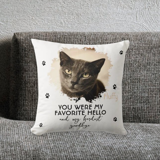 Personlig Cat Photo Dekorativ kudde (Skapare uppladdad)
