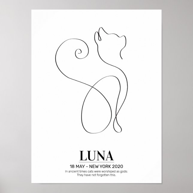 Personlig Cat-Poster Poster (Framsidan)
