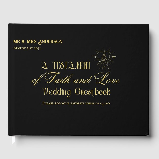 Personlig Catholik Bible Bröllop Guestbook Gästböcker (Framsida)
