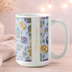 Personlig Cats Skönhet och odjuret Bok Tjej Kaffemugg