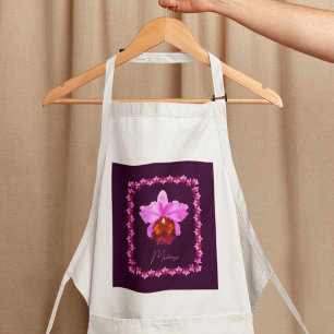 Personlig Cattleya Orchid Motif-utskrift Förkläde